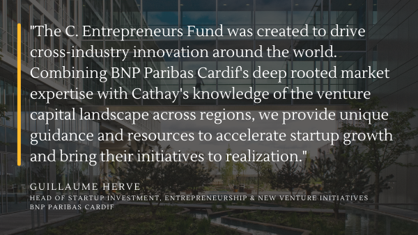 Guillaume Herve, Head of Startup Investment, Entrepreneurship & New Venture Initiatives, BNP Paribas Cardif