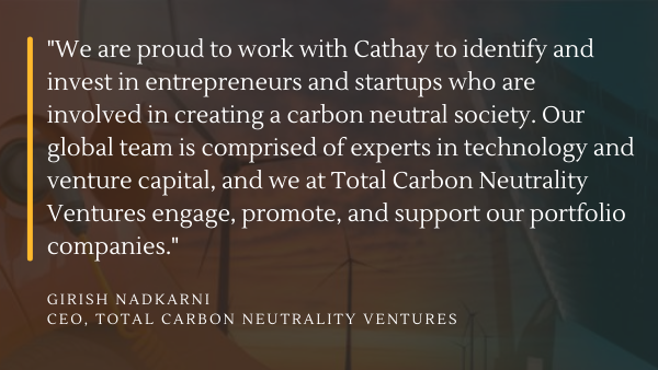 Girish Nadkarni CEO, Total Carbon Neutrality Ventures