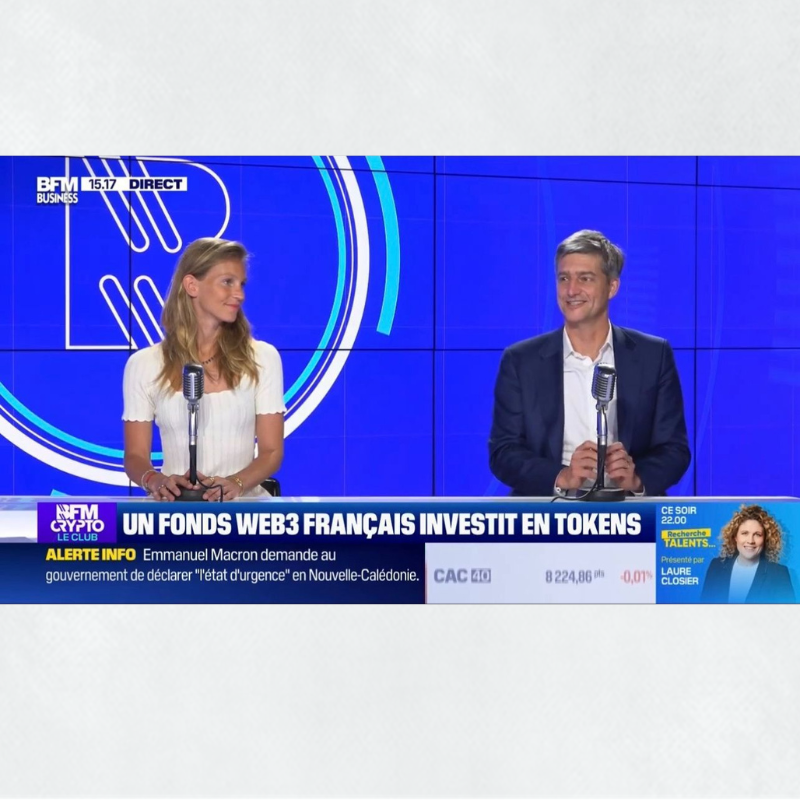 Marguerite de Tavernost, Investment Director of the Ledger Cathay fund, Denis Barrier, CEO of Cathay Innovation on BFM Crypto